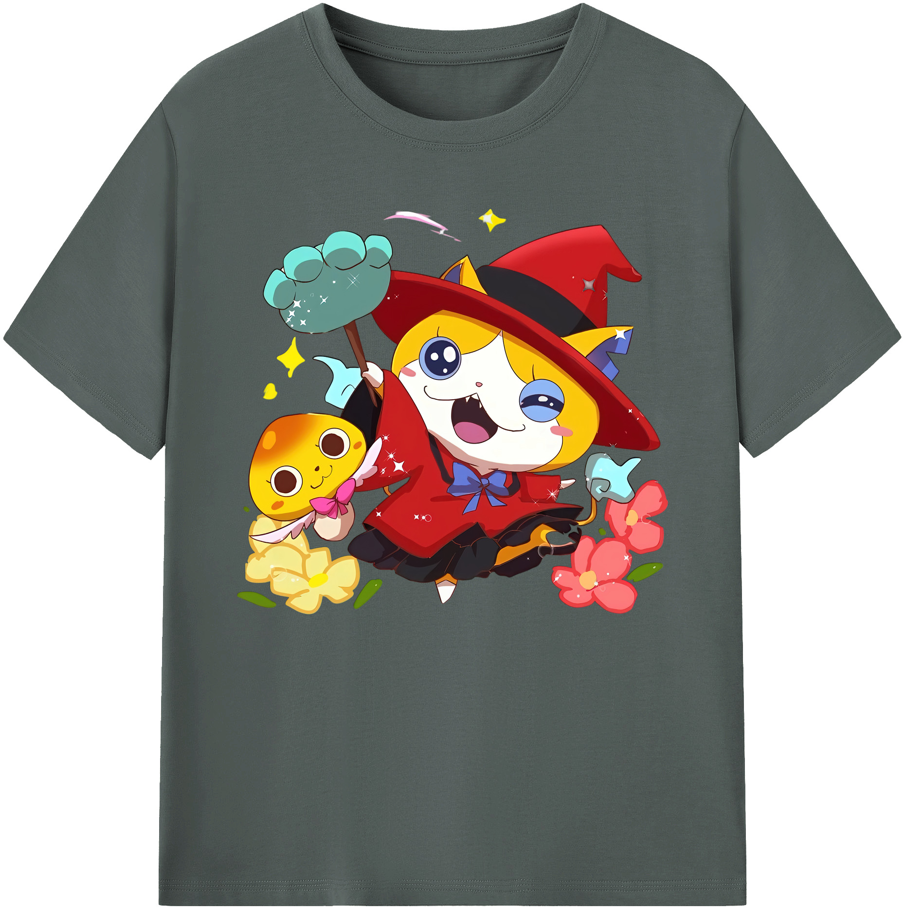 （画像用） 妖怪ウォッチ Yo-kai Watch 綿100％ メンズ半袖Tシャツ｜肌触りやわらか＆通気性